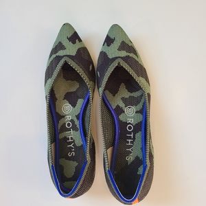 Rothy's Olive Camo The Point Comfort Size 7